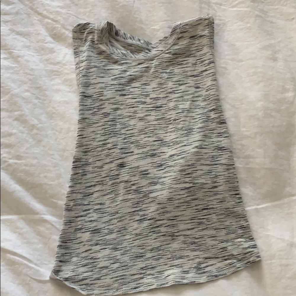 Lululemon open back tank in white & grey/black